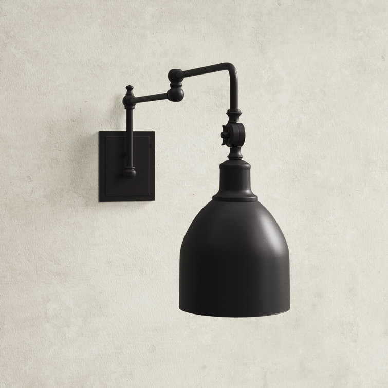 Seraphine Single Light Steel Dimmable Swing Arm Sconce