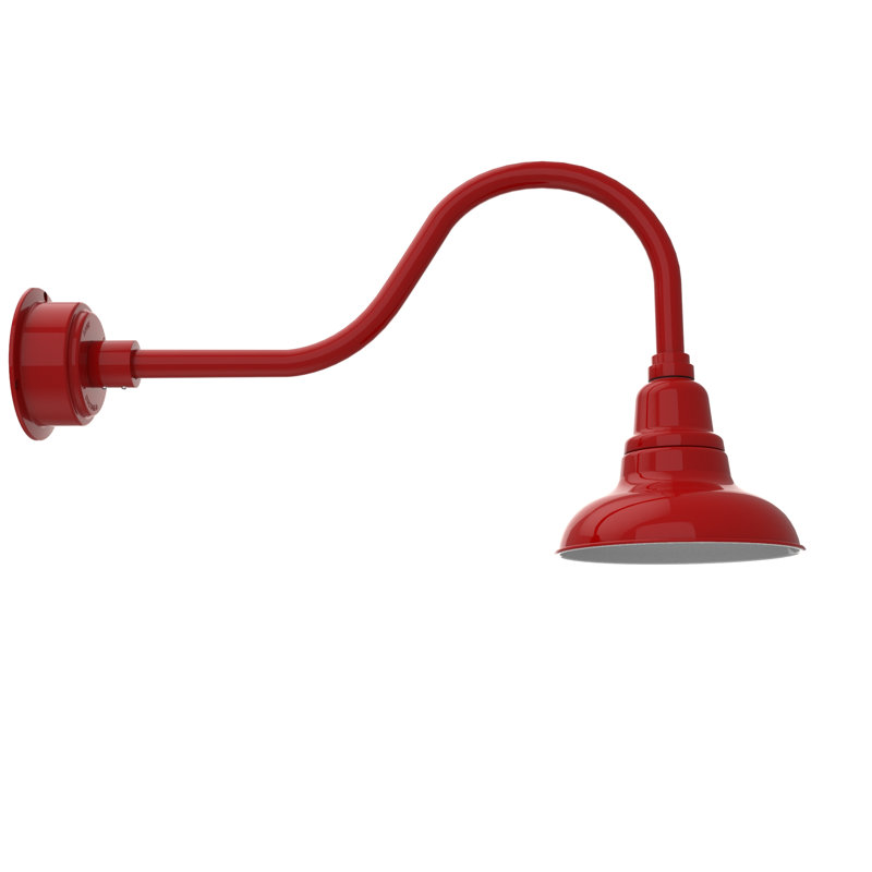 Luminaire de grange d’extérieur à del Idella, Rouge cerise, H 16 po x l 8 po x P 32 po