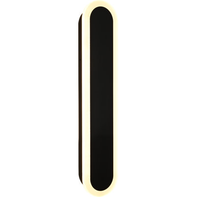 Ensemble de 2 lampes murales d'extérieur pour véranda, applique murale moderne ovale à DEL de 40 pouces, étanche IP65, 3000K / 3500K / 4500K / 5000K / 6000K, 35W, luminaire linéaire extérieur pour patio, cour, garage, balcon