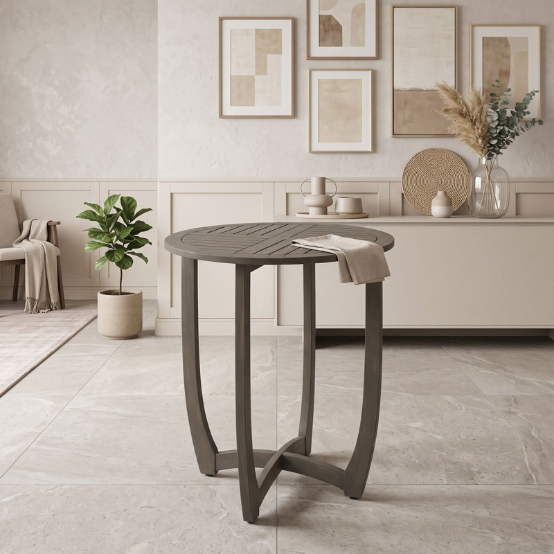 Table de bistro ronde en bois