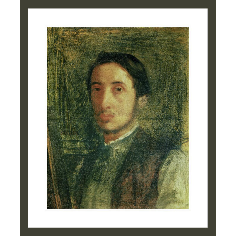 Autoportrait comme un jeune homme par Edgar Degas, impression giclée encadrée, H 28,28 po x l 23,5 po