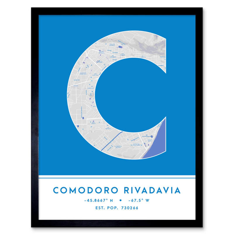 Comodoro Rivadavia Argentina City 1 Piece Single Picture Frame Wall Art