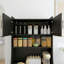 Armoire de rangement 71 po avec station de charge, 2 prises et 1 port USB 1Type-C, garde-manger avec 2 armoires, 1 grand tiroir de rangement et 1 grand comptoir