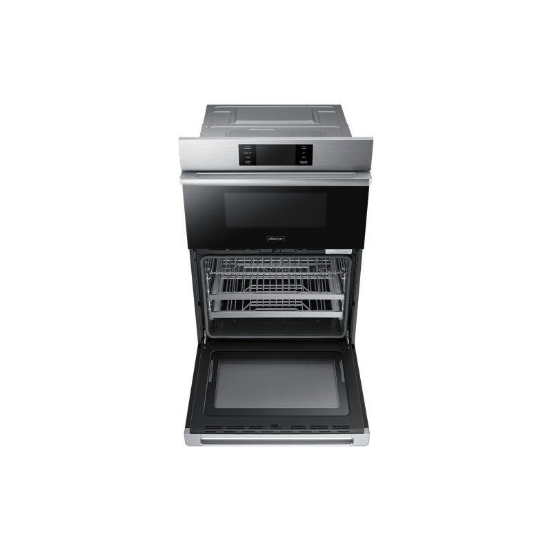 30" Microwave Combination Wall Oven Steam, Contemporary, Silver Stainless