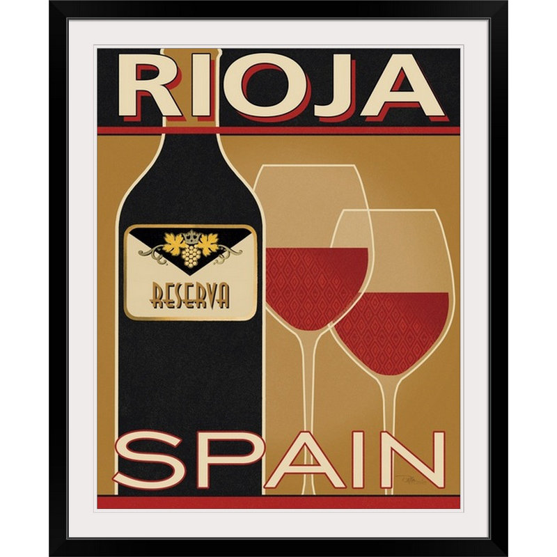 « rioja rétro », Cadre noir, H 32 po x l 27 po x P 1 po