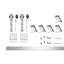 Trousse de quincaillerie de porte de grange coulissante simple / double à fixation au plafond en nickel brossé pour deux portes intérieures (portes non incluses)-123538788