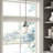1-Light Brushed Nickel Pendant with Clear Seeded Glass Shade-106801765