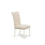 Ensemble de table de cuisine 7 pièces comprenant une table à manger rectangulaire à pattes en V et 6 chaises de salle à manger Parsons en lin beige clair, 101,6 x 182,9 cm, multicolore-230199995