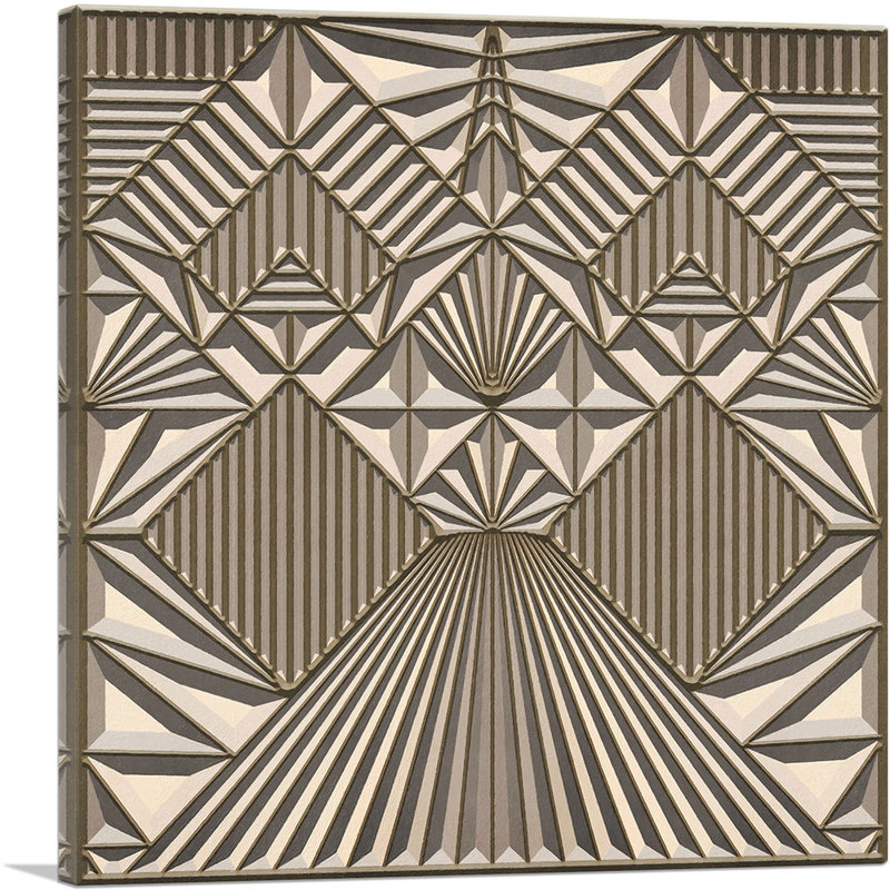 «Brown Design on Tan», impression sur toile tendue, H 36 po x l 36 po x 1,5 po