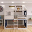 Lit superposé simple en bois avec tente-133202603