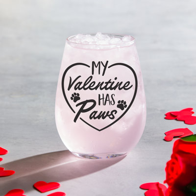 Valentine's Pet Stemless Glass, 17oz, Gift Box