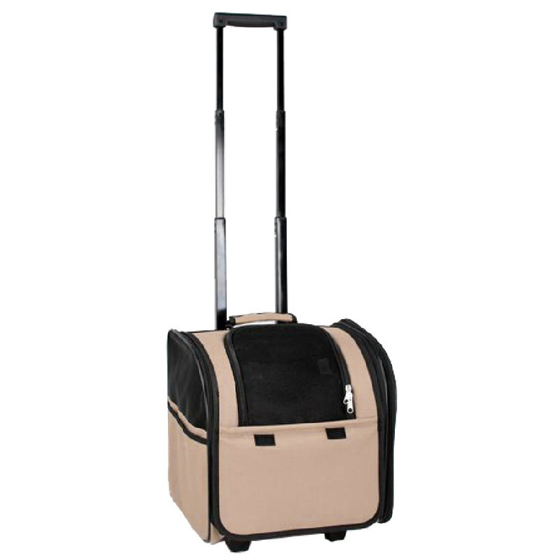 Pet Life Wheeled Travel Pet Carrier, Brown