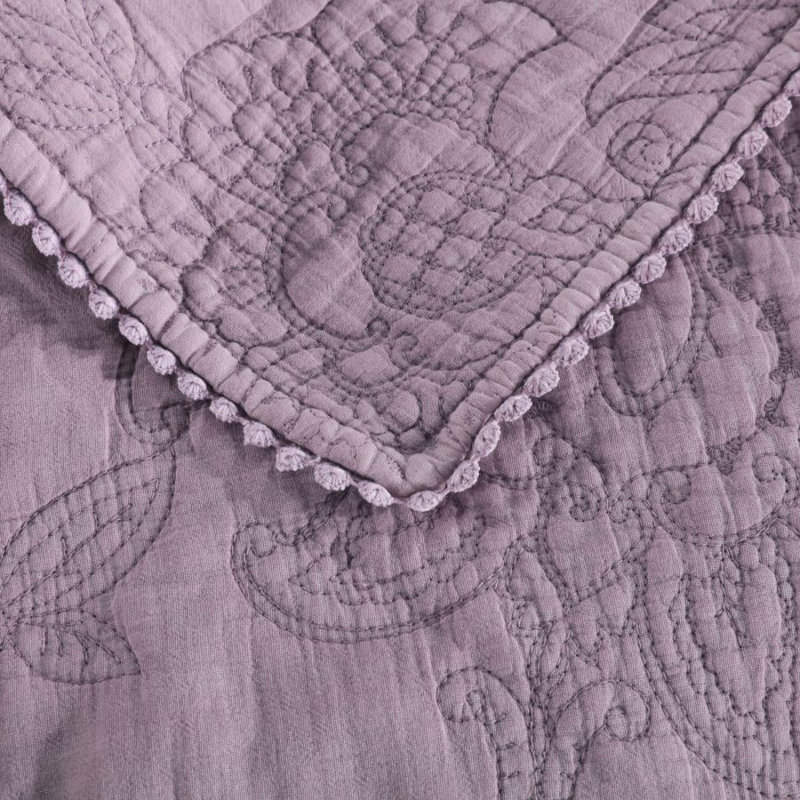 Modern & Contemporary Cotton Blend Quilt, King, Purple