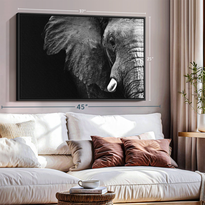 Animal «Wise Elephant Wall Art», H 27 po x l 40 po
