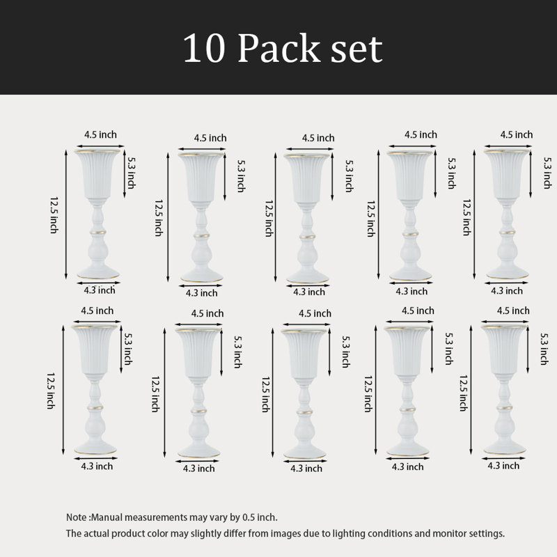 Vase en métal, vase décoratif élégant, 10 pièces