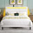 Platform Bed with Upholstered Headboard ,Bed Frame with LED lights and Charging Station-446560705-446560710