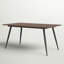 Alec Walnut Metal Base Dining Table-68447708