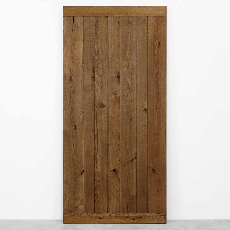 Buldir Solid Oak Barn Doors, 220cm H x 90cm W x 4cm D, Brown