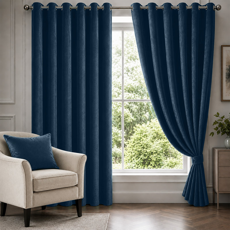 Velvet Room Darkening Curtain Panel Pair, 168 cm X 183 cm
