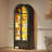 Book Shelf With LED Lights, Arched Display Case With Storage Cabinet, Smart Pantry Cabinet With Glass Door, Bookcase, Toy Organizer With Solid Wood Legs For Livng Room/Bedroom Furnniture-Black