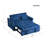 3 in 1 Convertible Sleeper Sofa Bed, Modern Pull Out Couch Bed, Adjustable Backrest, Velvet Loveseat Futon Sofa with Pillows & Pockets for Living Room Apartment-1200381680