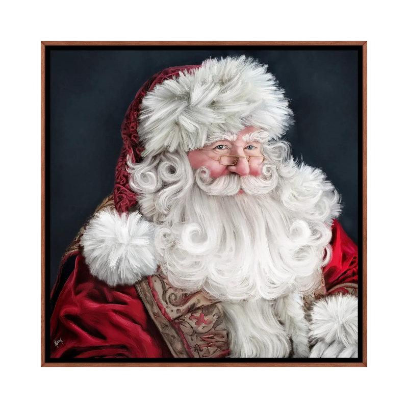 Saint-Nicolas, reproduction d'art sur toile encadrée, Floater Framed without Mat, Brun, H 18 po x l 18 po