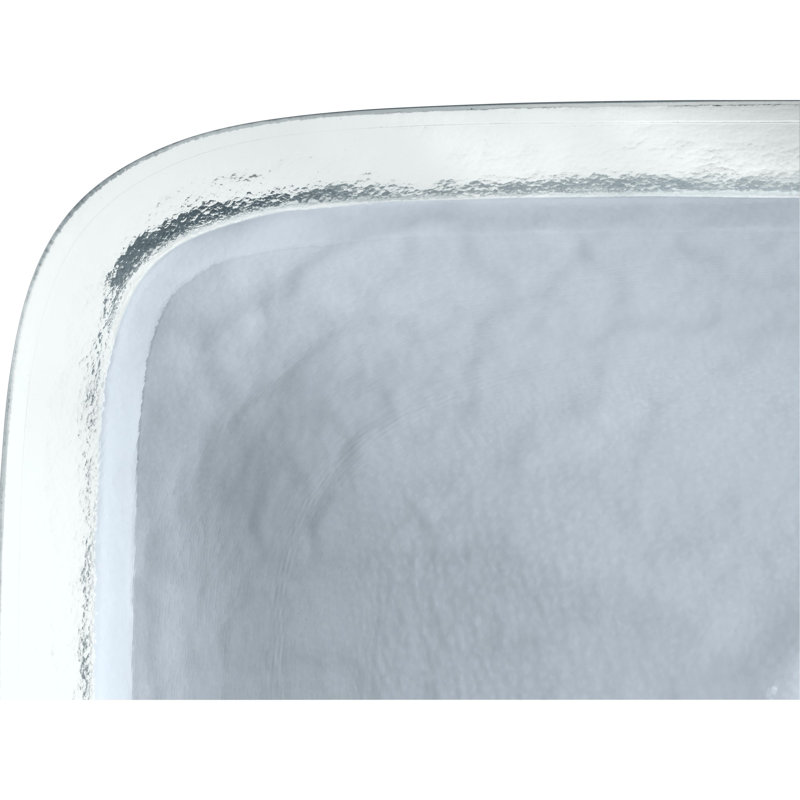 Kohler Inia, Artist Editions Rectangle Glass Wading Pool Bathroom Sink, Opaque Dusk