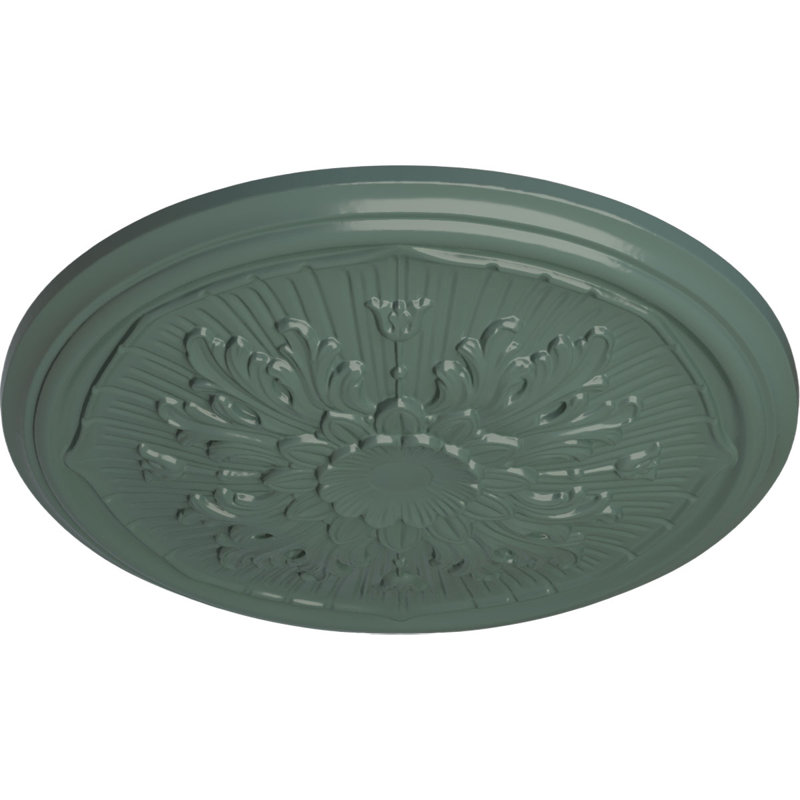Médaillon de plafond Endurathane Luton, P 15 3/4 po x P 5/8 po (convient aux auvents jusqu'à 1 1/8 po), finition en nuage peinte à la main