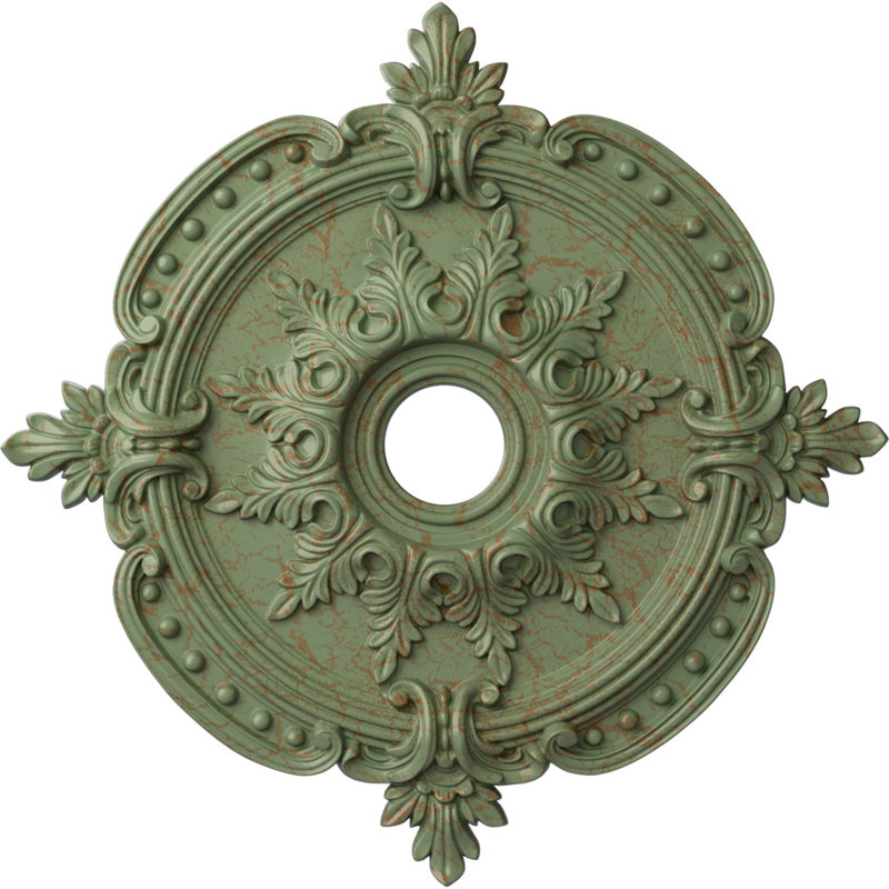 28 po 3/8 po x P 3 3/4 po x P 1 5/8 po médaillon classique de plafond (convient aux auvents jusqu'à 6 1/2 po)