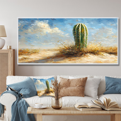 Minimalisme cactus par les dunes II - art mural cactus