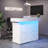 55-Inch White Rectangle Manufactured Wood Reception Desk With Light and 2 Grommets-2125921475