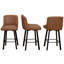 Tabouret de bar pivotant à hauteur de comptoir brun de 26 po pour îlot de cuisine-117276406-117276402-120797431