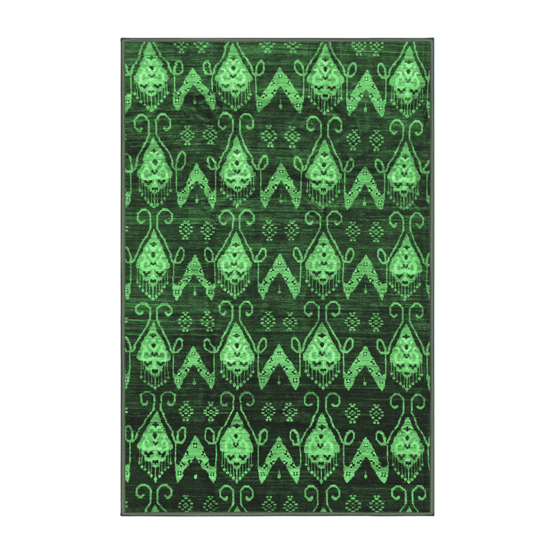 Washable Geometric Indoor Rug, Rectangle 2' x 3'