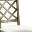 Ensemble de deux chaises d'appoint en lin beige et chêne à dossier croisé