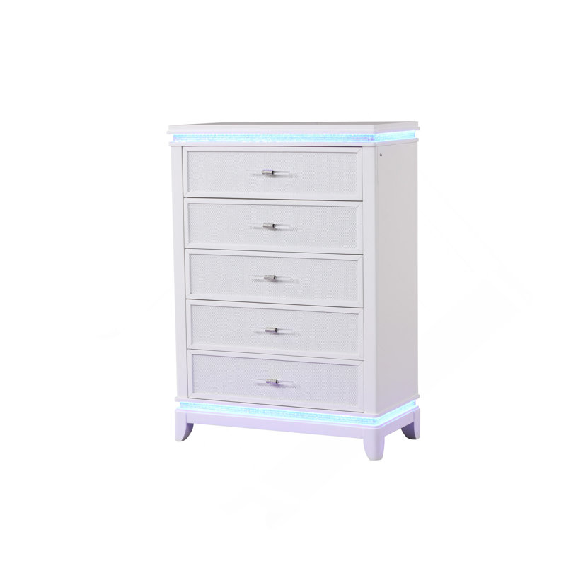Commode Marylynne en blanc laiteux