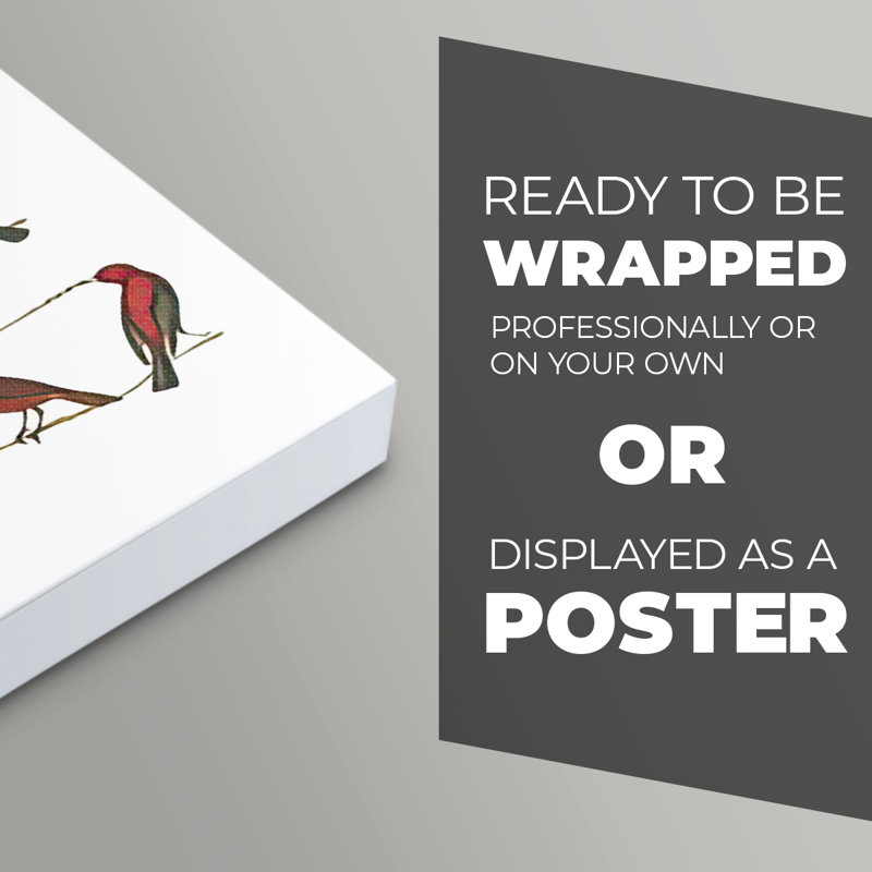 Red Bird Christmas Collection B - Impression sur toile seulement - NON CADRE, H 36 po x l 24 po