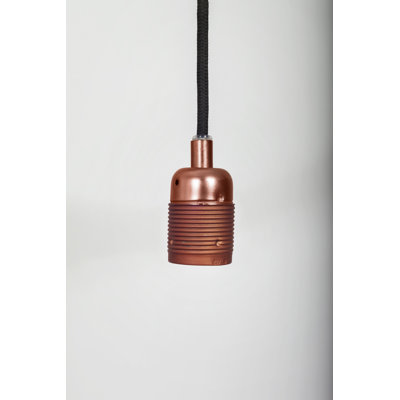 E27 Pendant Steel / White Cable