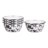 Set of 4 Black Swirl Salad Bowls