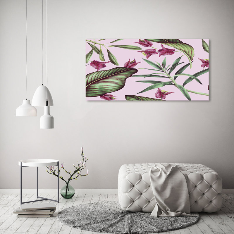 Tropical Flowers - Wrapped Canvas Print