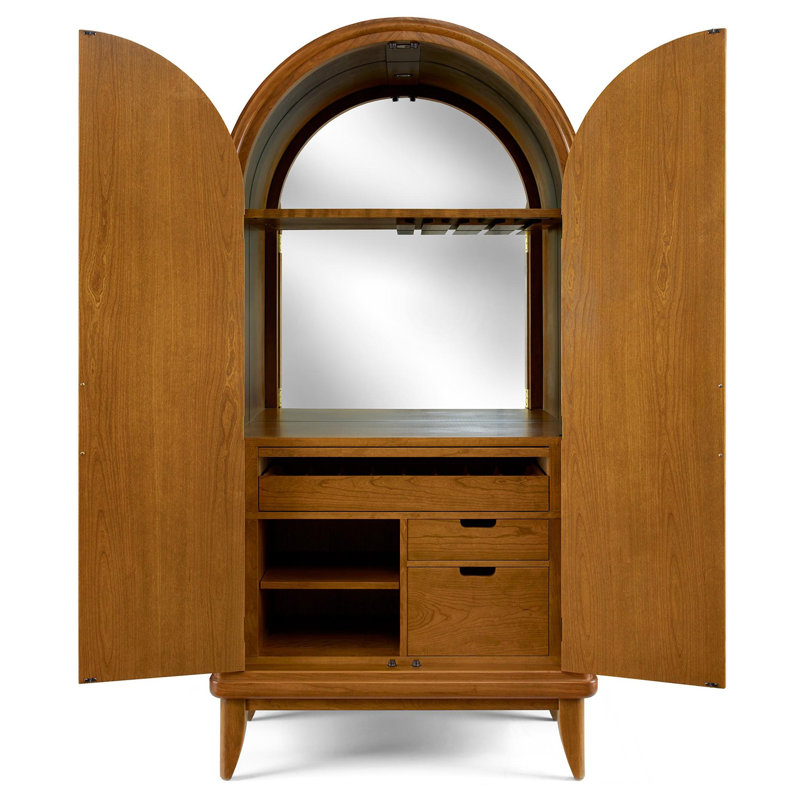 Martine Solid Wood Bar Cabinet