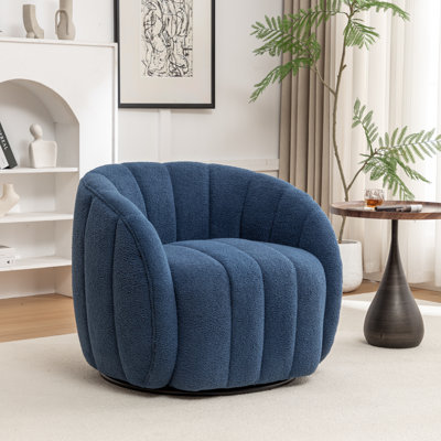 Bennett Upholstered Swivel Barrel Chair