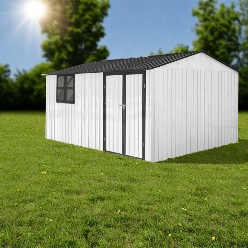 Remises en métal durables, grand rangement, conception moderne pour le jardin