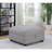 Austin Grey Square Upholstered Storage Ottoman with Comfort