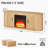 Curved TV Stand with Electric Fireplace-1221113035-1221113034