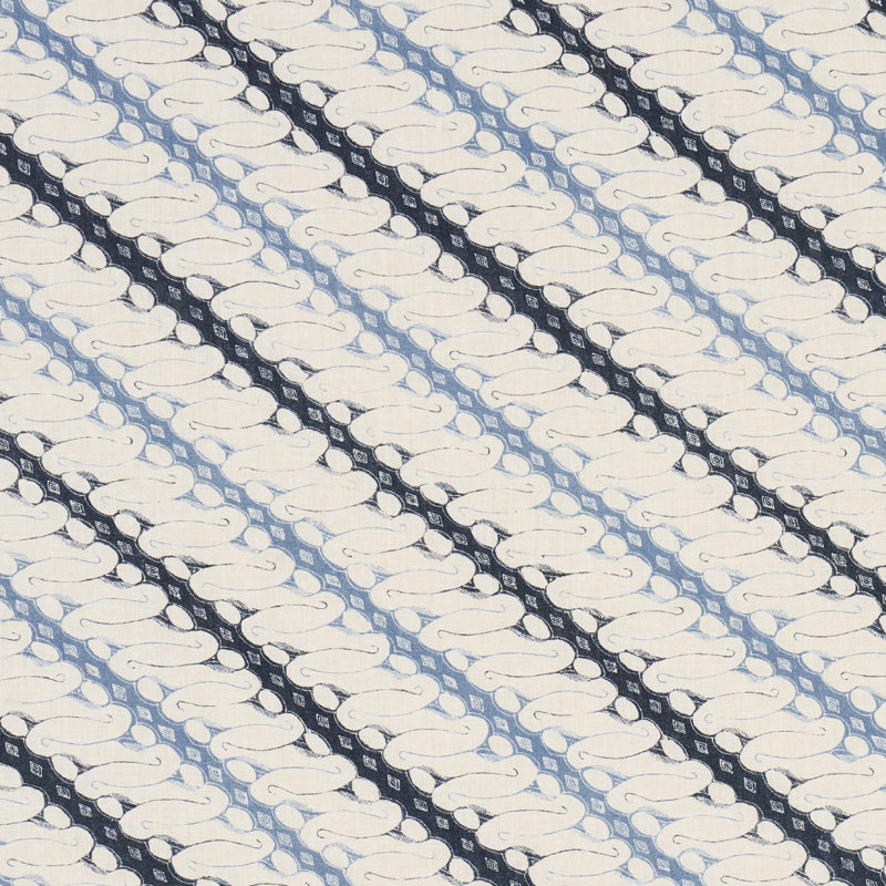 Tissu Schumacher X Rita Konig Ronnie, Bleu