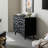 Matte Black Oak Cabinet with Grooved Handles