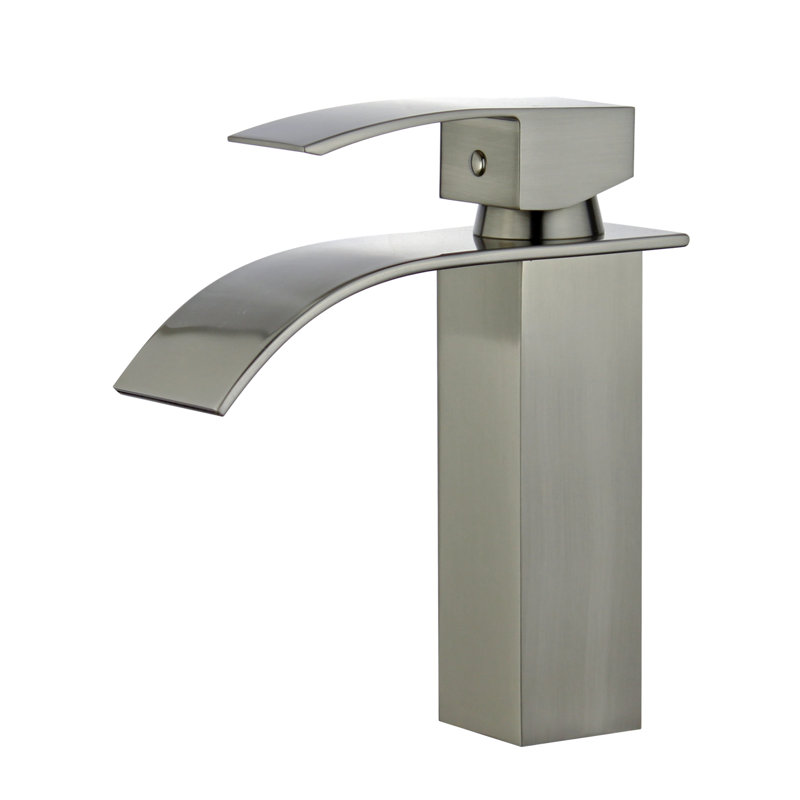 Robinet de salle de bain avec bonde Santiago, Nickel brossé