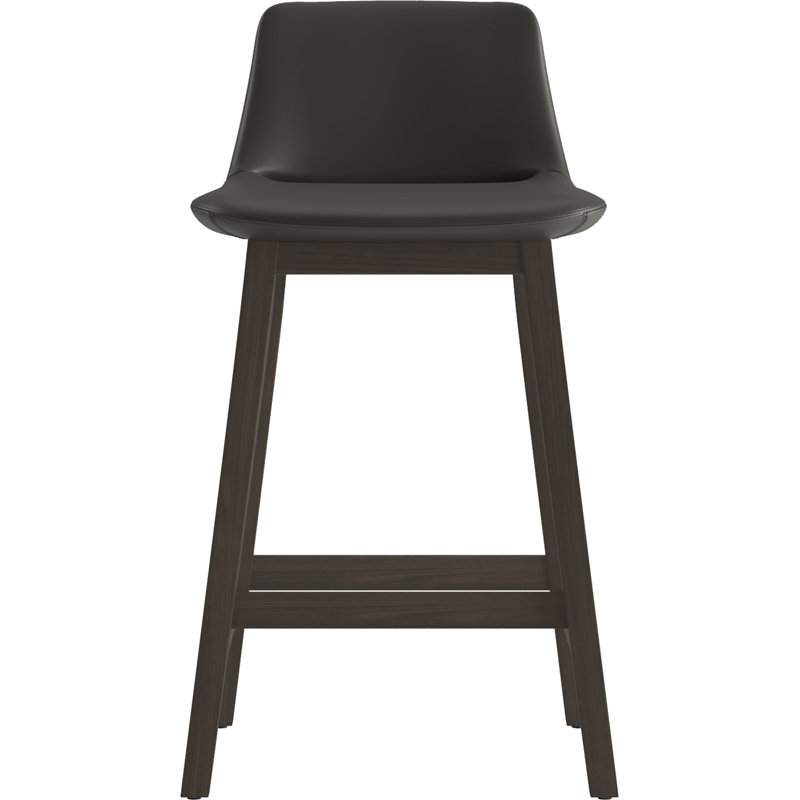 Mercer Barstool, Counter Stool (25" Seat Height), Graphite Eco Leather