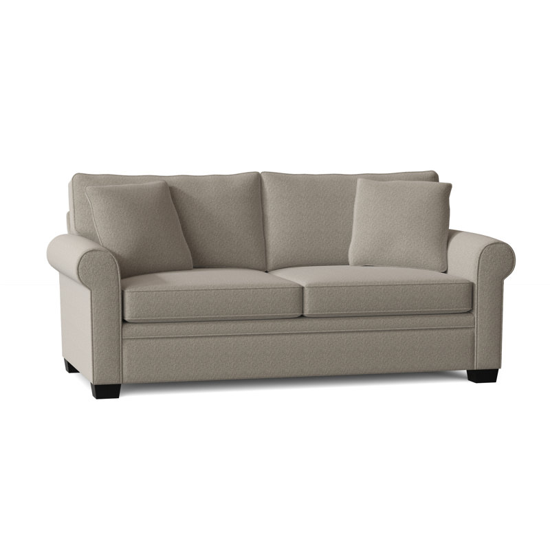 Quaker Upholstered 76'' Sofa, Espresso, Giovanna Moondust