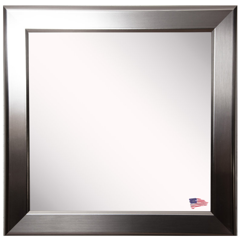 Dematteo Wood Flat Wall Mirror, 31" H x 31" W